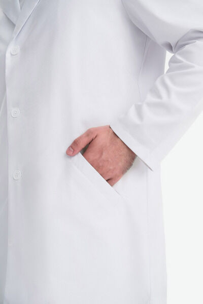 Халат мужской на пуговицах Тезис TZ800, velum, белый, 56 - фото 1