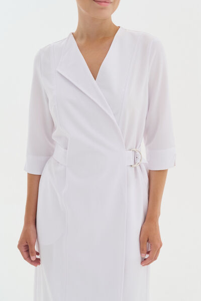 Халат-платье Тезис TZ150, белый, 44 - фото 3