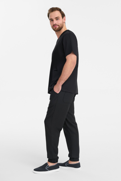 Джоггеры мужские Тезис TZ628, черный, 56 - фото 4