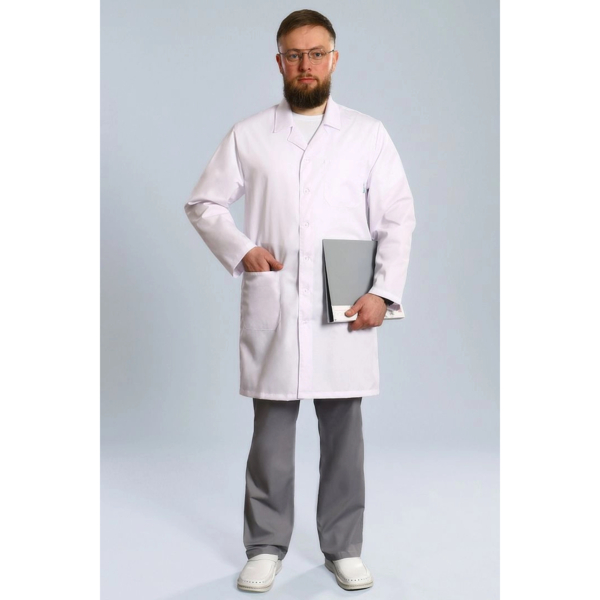 Халат мужской 501ТС, белый, 50