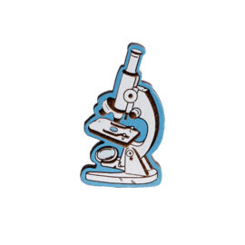 Значок "Микроскоп", голубой