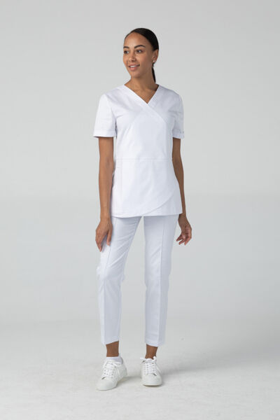 Туника женская Dr. Nice, короткий рукав, белый, 48 - фото 2