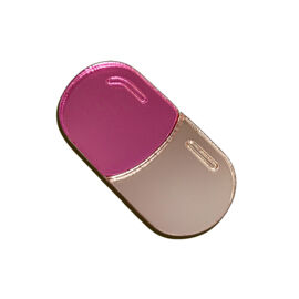 Значок "Пилюля", оргстекло, розовый/белый