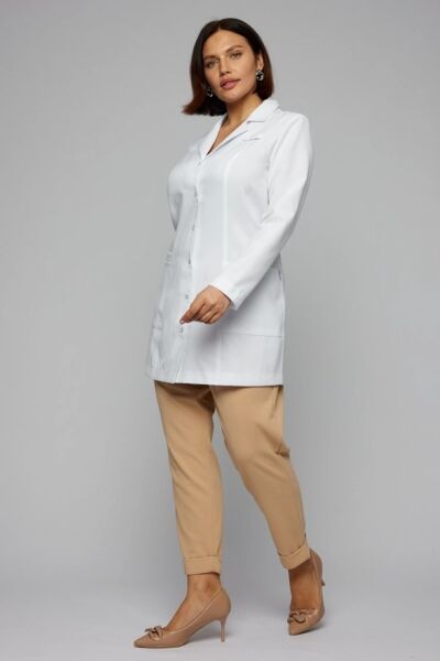 Халат женский 233 Streich, длинный рукав, белый, 44 - фото 8