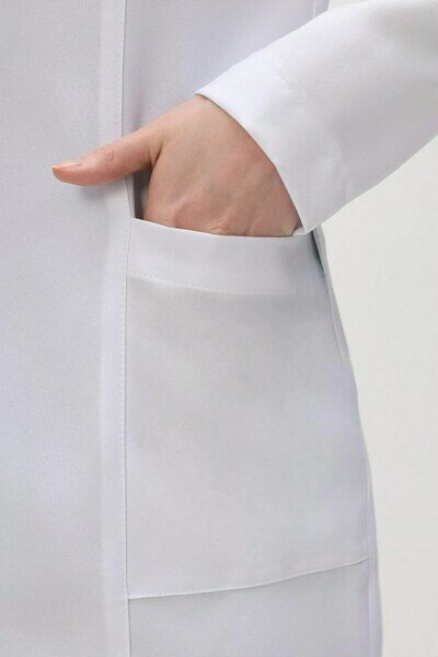 Халат женский 233 Streich, длинный рукав, белый, 44 - фото 2