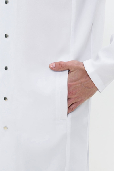 Халат мужской 584 Streich, длинный рукав, белый, 54 - фото 2