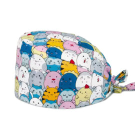 Шапочка медицинская, принт "Мульт", разноцветный