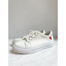 Кеды женские с сердцем, белый, 40