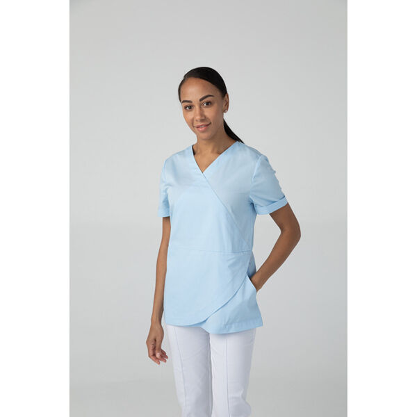 Туника женская Dr. Nice, короткий рукав, голубой, 40 - фото 2