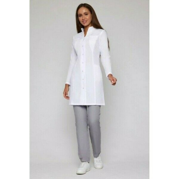 Халат женский 202 Ultra, длинный рукав, белый, 52 - фото 0