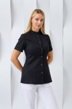 Туника женская Dr. Nice на кнопках, черный, 42