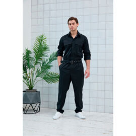 Комбинезон мужской Dr. Nice, с поясом с пряжкой, черный, 52