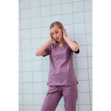 Топ женский Dr. Nice, хирургический, лиловый, 48