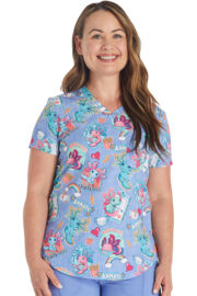 Топ женский Cherokee CK664, принт "Аксолотль", XS