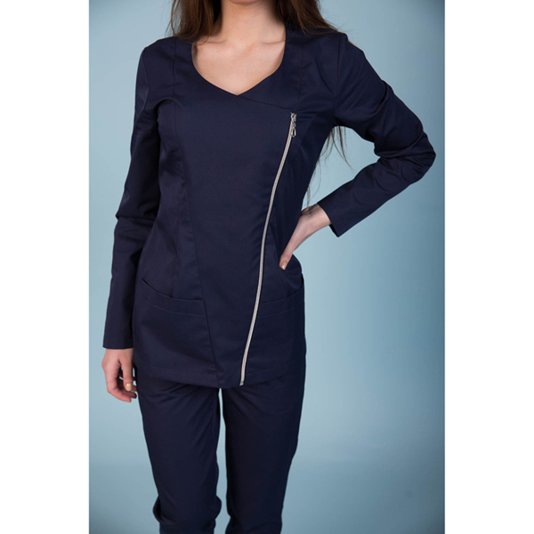 Туника женская Dr. Nice с косой молнией, синий, 44 - фото 2