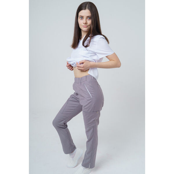 Брюки женские Тезис TZ310, серо-бежевый, 44 - фото 3