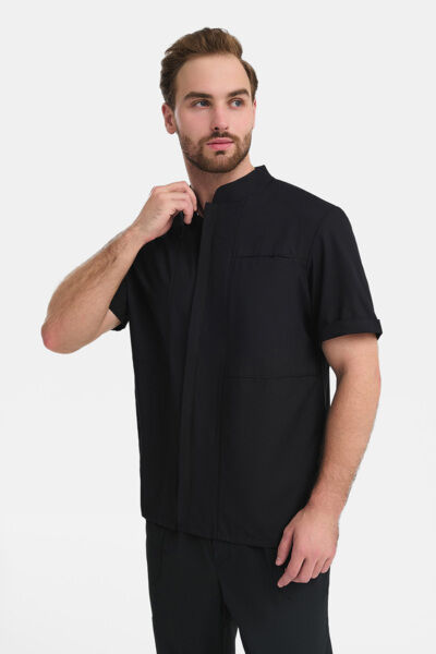 Рубашка мужская на молнии Тезис TZ700, черный, 58