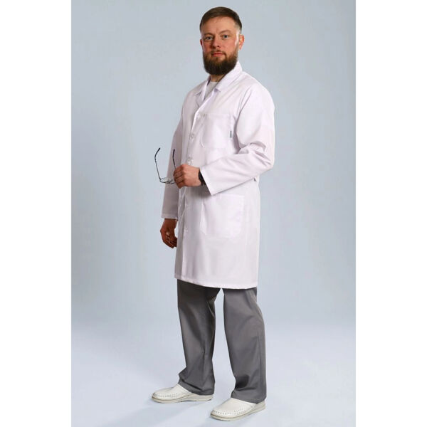 Халат мужской 501ТС, белый, 50 - фото 1