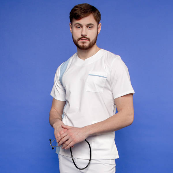 Туника мужская 260 Wisconsin, R150-132 белый/голубой, XL - фото 0