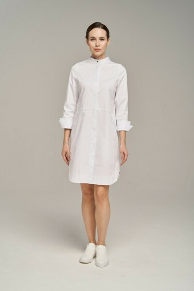Платье-рубашка, белый, 40 - фото 1