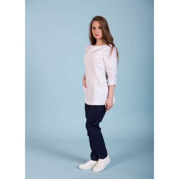 Туника женская Dr. Nice с молнией сзади, белый, 48 - фото 1