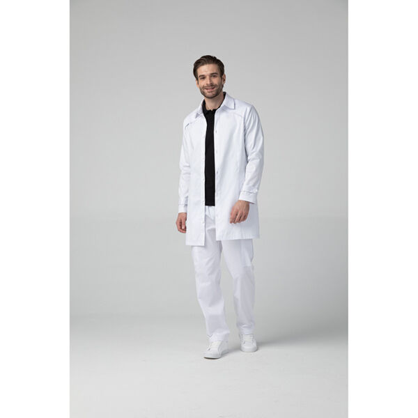 Халат мужской Dr. Nice с воротником, белый, 50 - фото 4