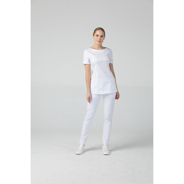 Туника женская Dr. Nice с молнией сзади, короткий рукав, белый, 54 - фото 1