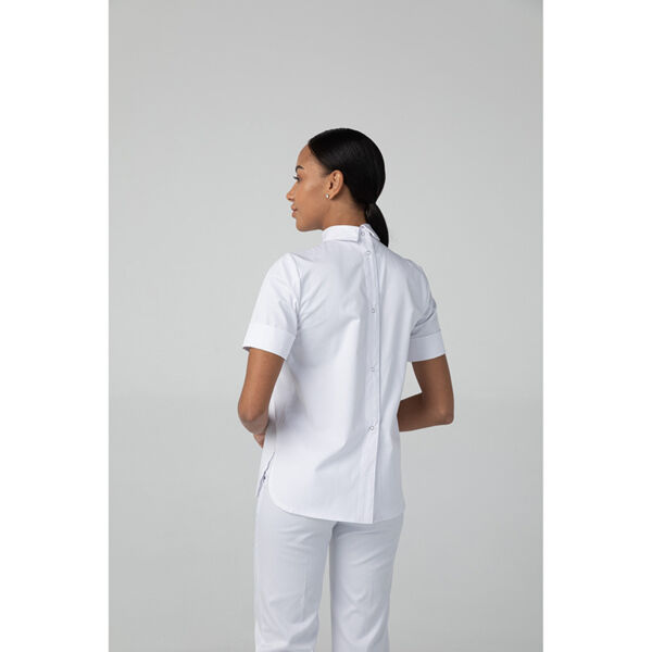Туника женская Dr. Nice на кнопках сзади, белый, 44 - фото 3