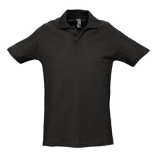 Рубашка поло мужская SPRING 210, чёрная, размер 4XL