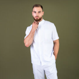 Рубашка мужская на молнии Тезис TZ700, белый, 54