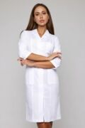 Халат женский 247 Ultra, 3/4 рукав, белый, 52