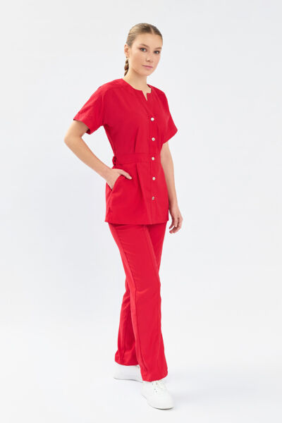 Рубашка женская Тезис TZ462, красный, 44 - фото 3