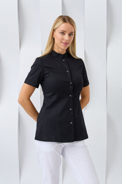 Туника женская Dr. Nice на кнопках, черный, 40