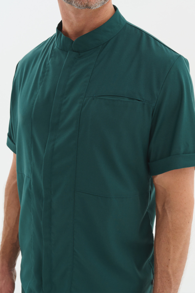 Рубашка мужская на молнии Тезис TZ700, зеленый, 58 - фото 1