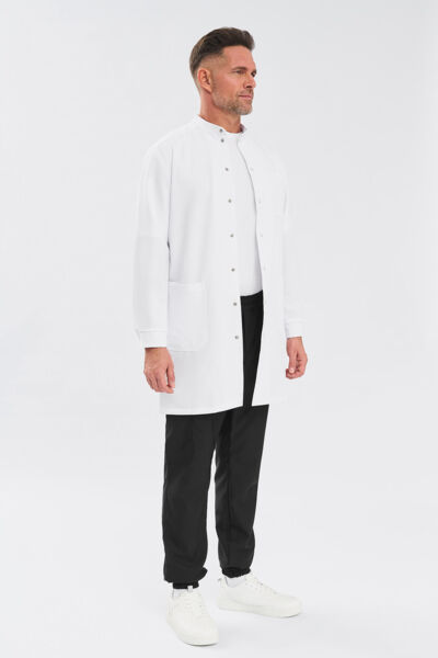 Халат мужской на кнопках Тезис TZ811, белый, 46 - фото 2