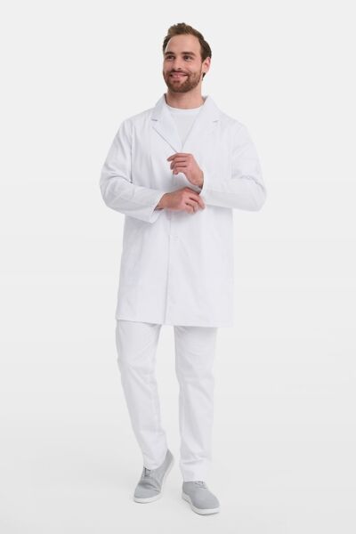 Халат мужской на пуговицах Тезис TZ800, velum, белый, 56 - фото 3