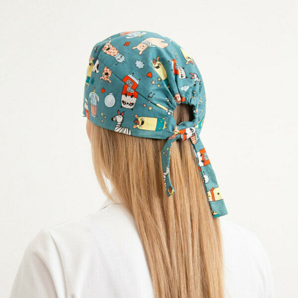 Шапочка медицинская, принт 