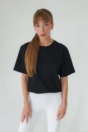 Футболка женская Тезис TZ111, черный, 52-54