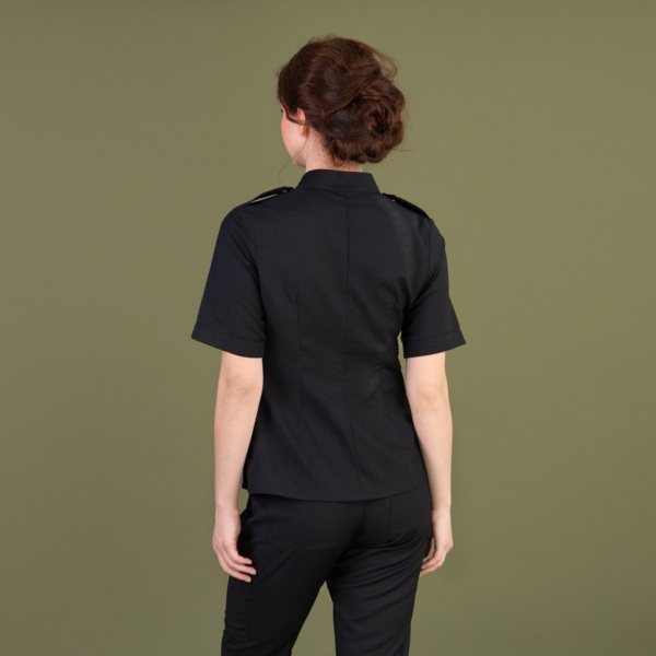 Рубашка женская на молнии Тезис TZ400, черный, 56 - фото 2