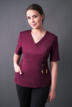 Туника женская Тезис TZ305 с принтом "Лапки", винный, 48