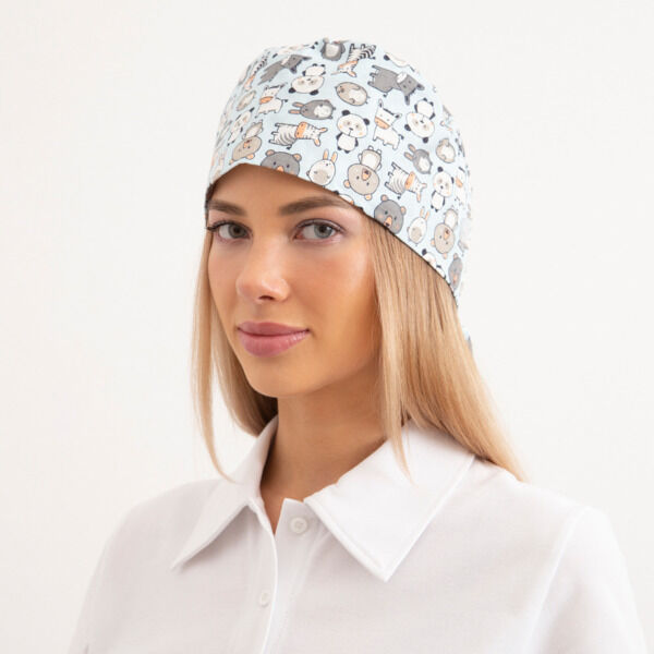 Шапочка медицинская, принт