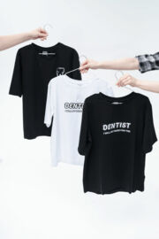 Футболка мужская Тезис, принт "Зубик", черный, 50-52