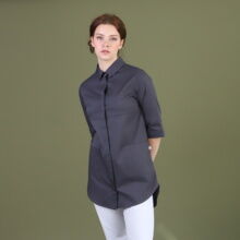 Рубашка женская на кнопках Тезис TZ450, графит, 42