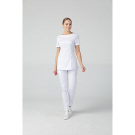 Туника женская Dr. Nice с молнией сзади, короткий рукав, белый, 40
