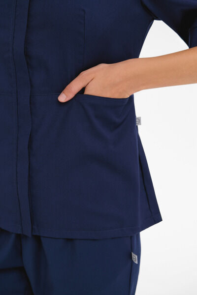 Рубашка женская на молнии Тезис TZ400, темно-синий, 58 - фото 1