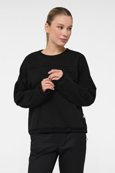 Свитшот женский Тезис TZ113, tangle, черный, 52-54 - фото 3