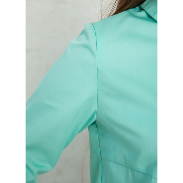 Рубашка женская на кнопках, зеленый, 60 - фото 2