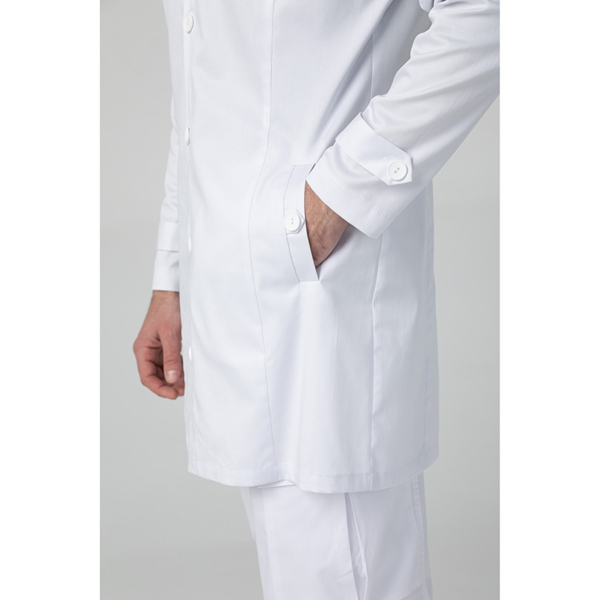 Халат мужской Dr. Nice с воротником, белый, 54 - фото 3