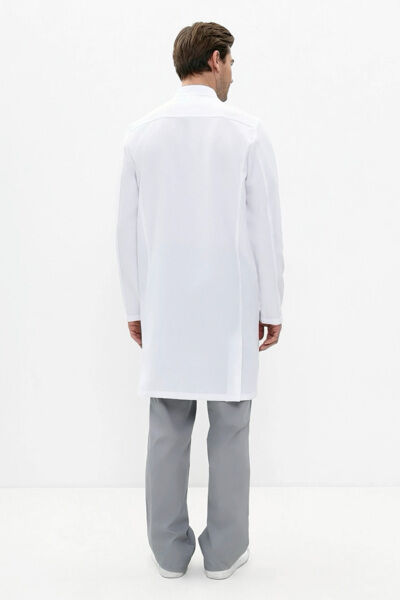 Халат мужской 584 Streich, длинный рукав, белый, 48 - фото 5