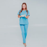 Брюки женские, R186 серо-голубой, S